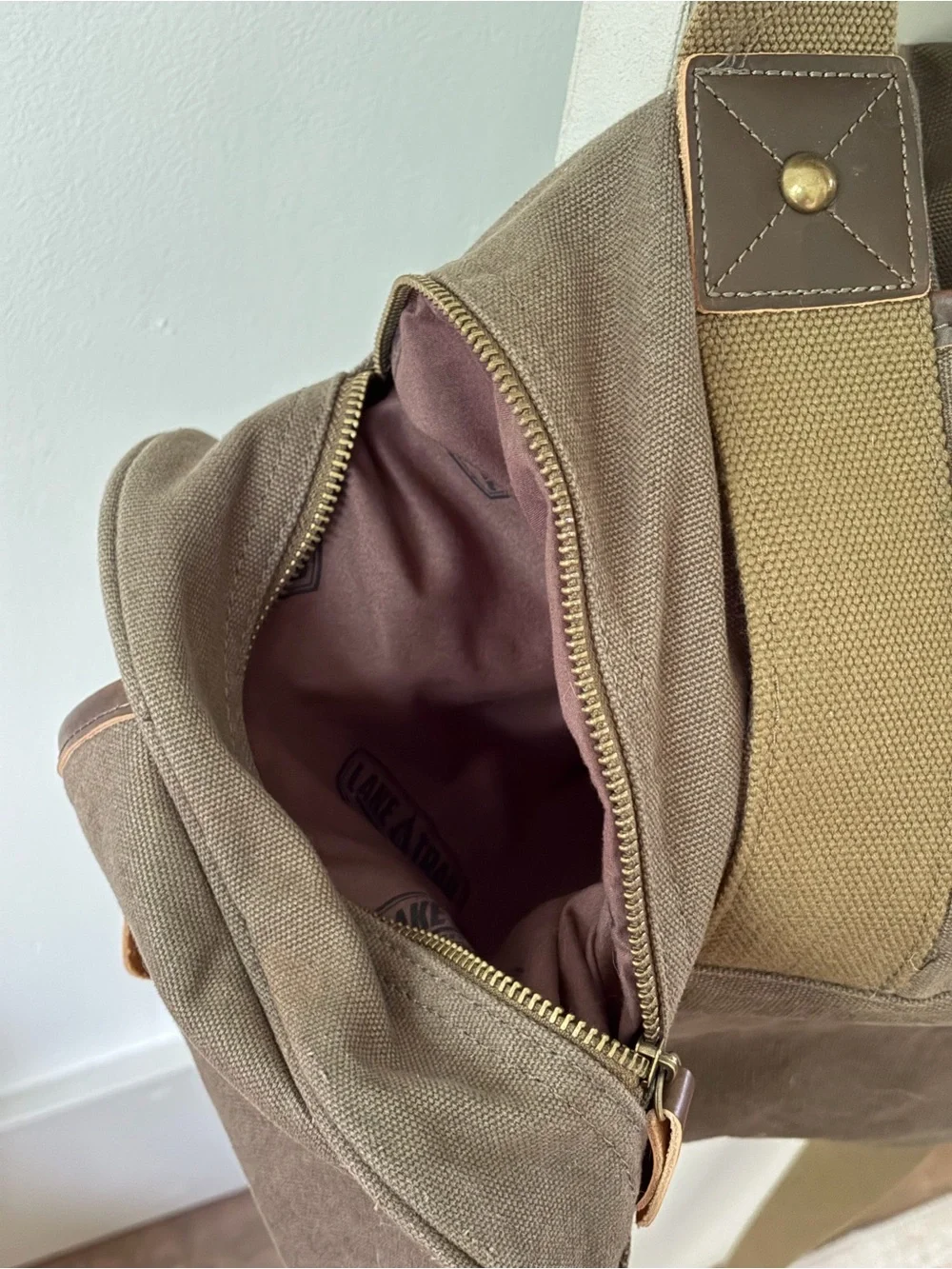 Lake & Trail Heavy Duty Canvas Duffel Bag - Olive Drab Green Weekender